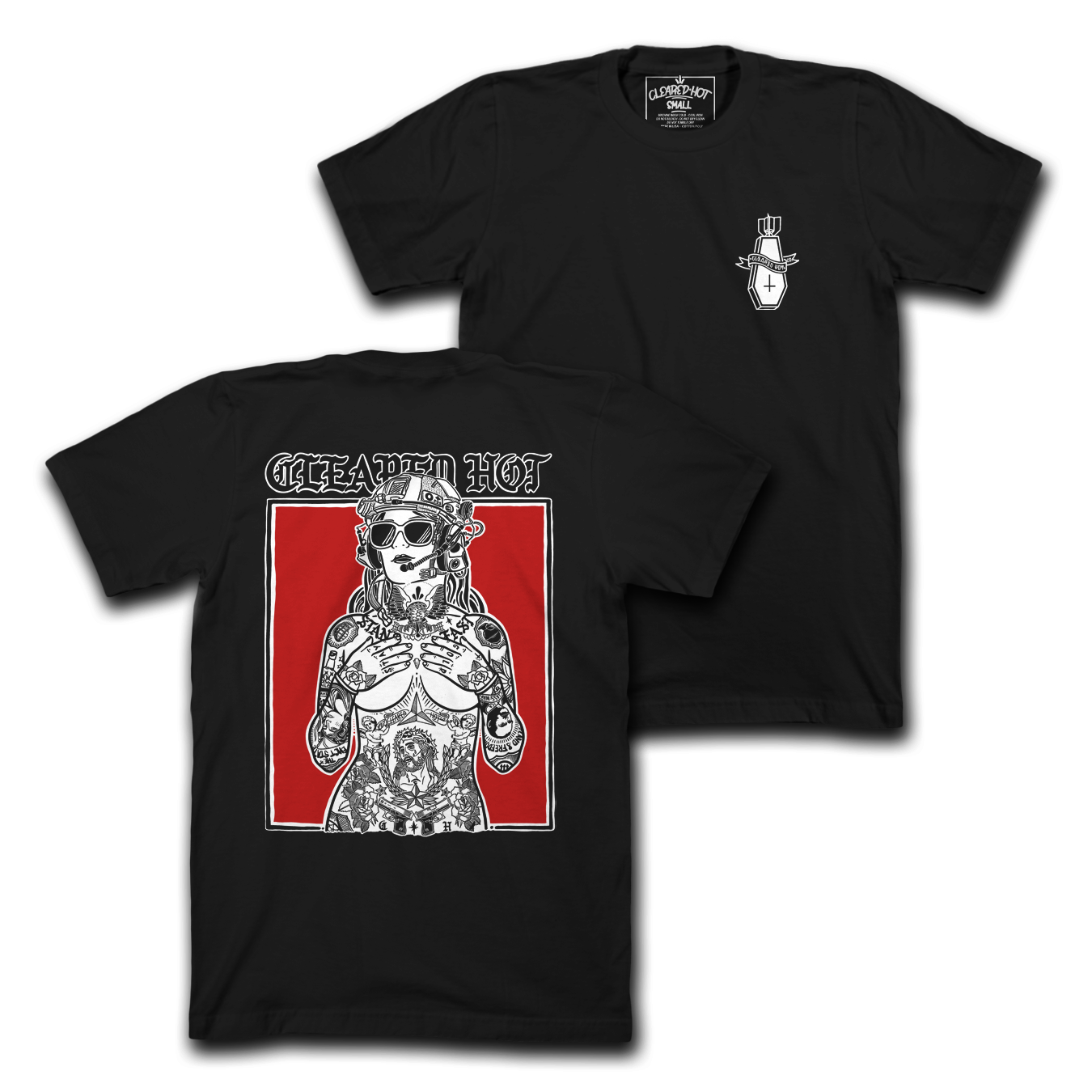 SHADES PINUP - BLK TEE