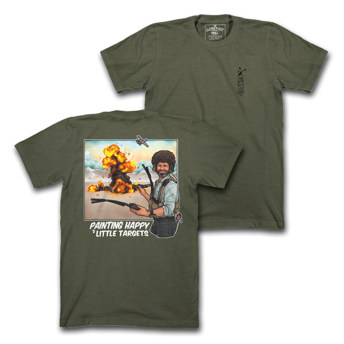 BOB ROSS - MILL GREEN TEE