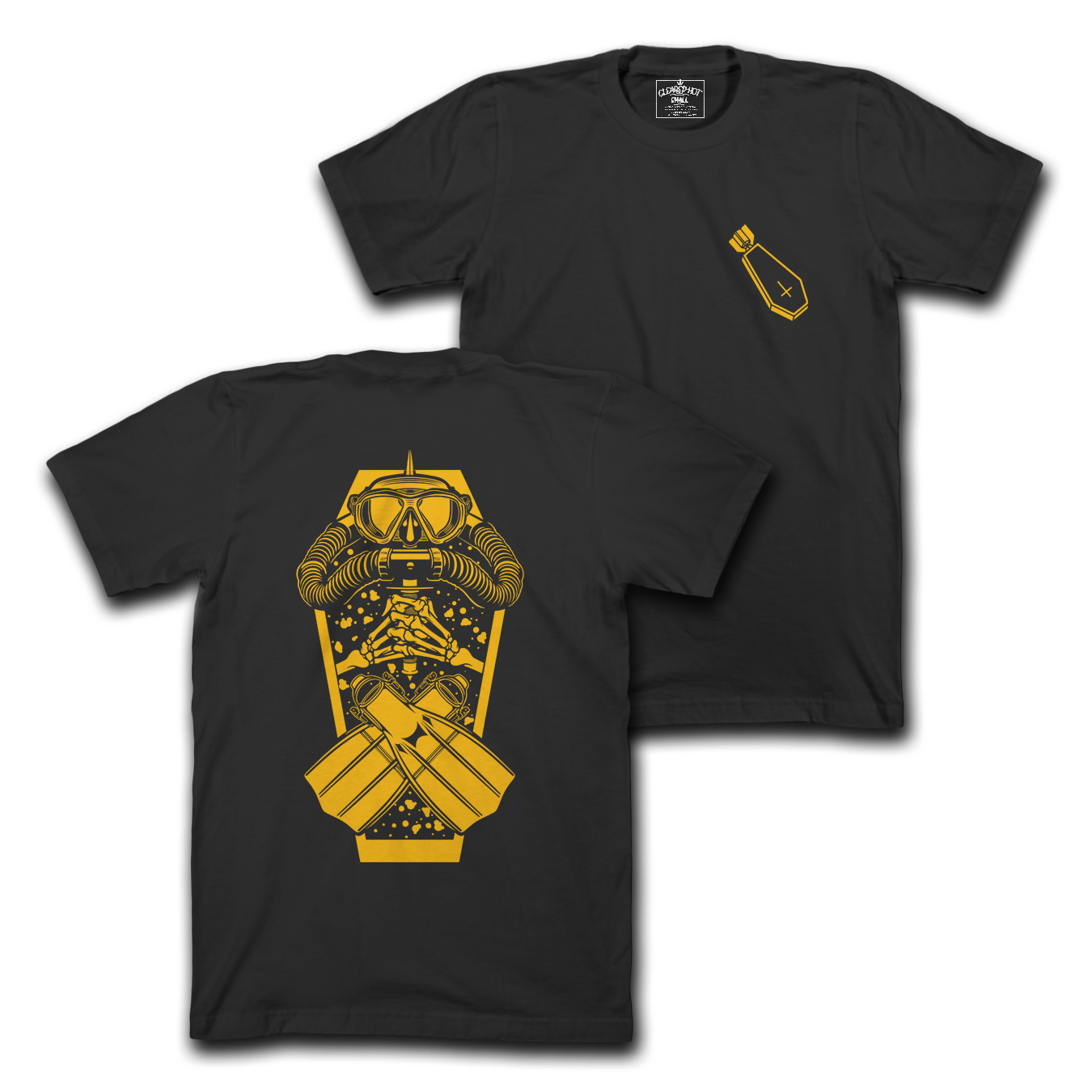 DROWN ME IN KIT - YELLOW ON BLK TEE