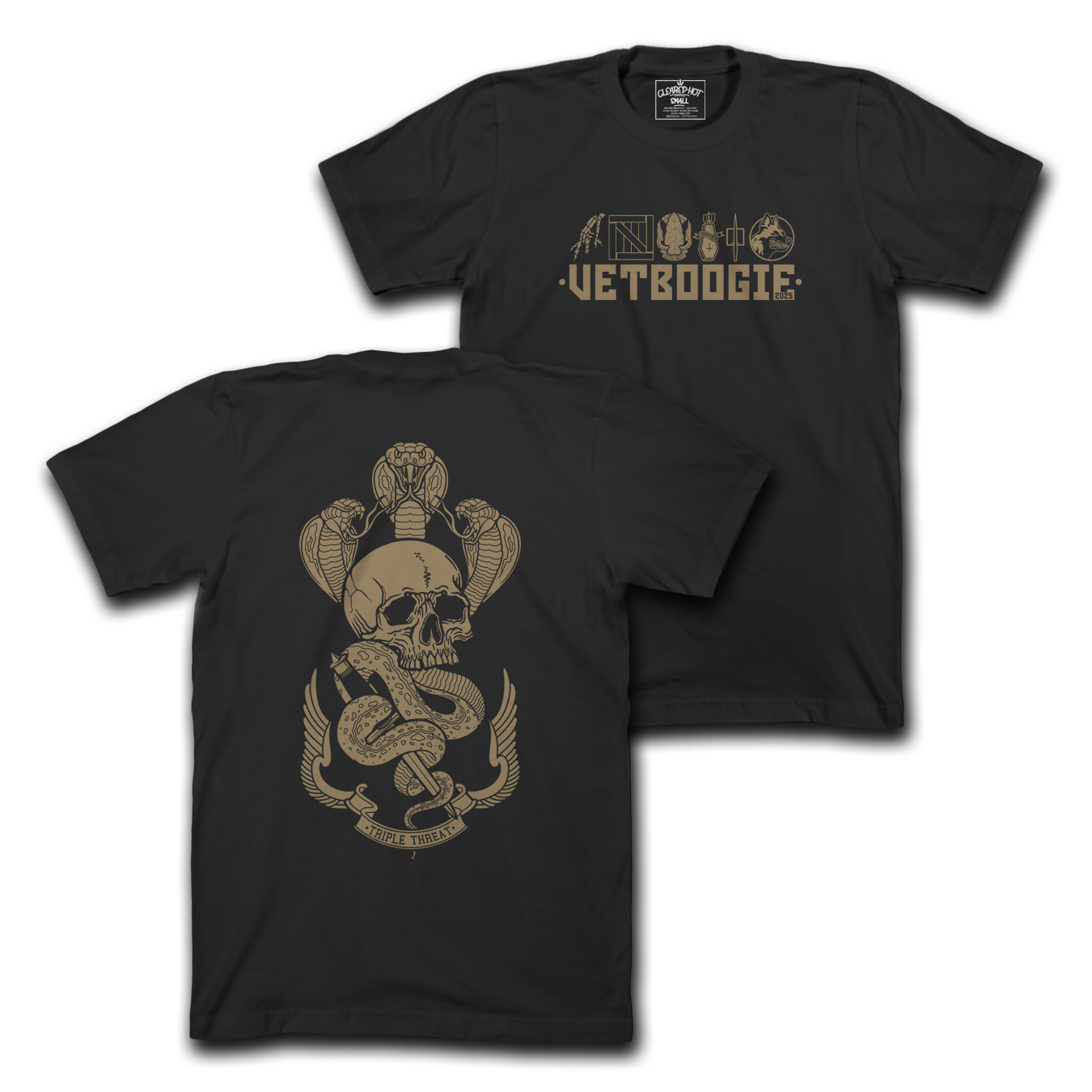 VETBOOGIE TRIPLE THREAT - TEE BLK *PREORDER*