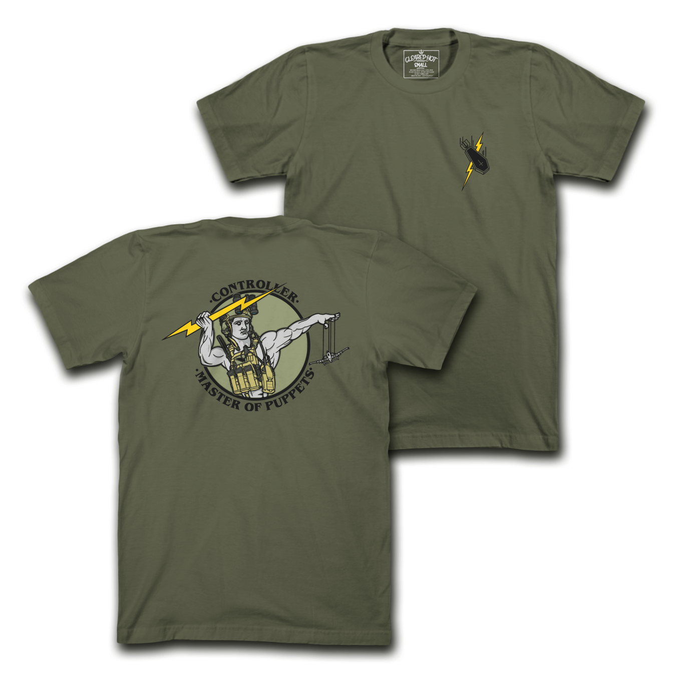 CONTROLLER MASTER OF PUPPETS - MIL GREEN TEE