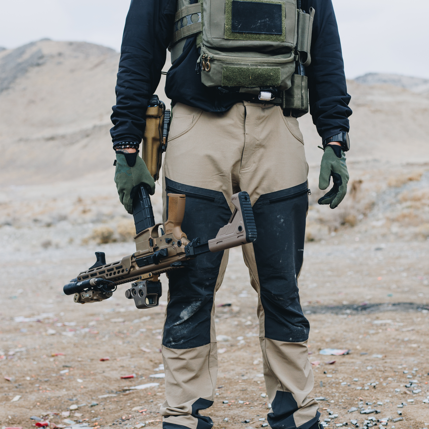 FURTIVE PANTS - TAN/GREY