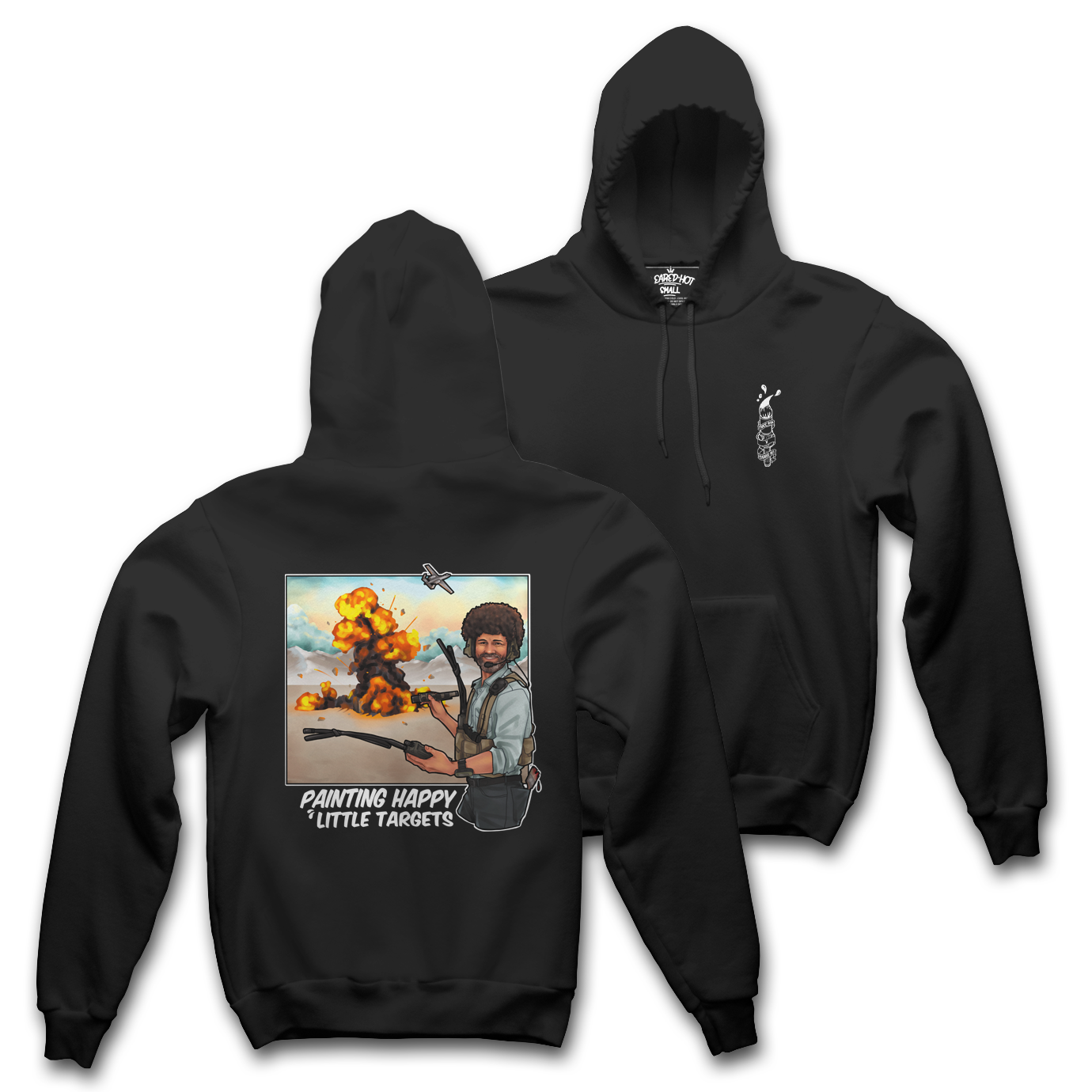 BOB ROSS - BLACK HOODIE