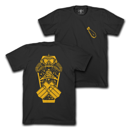 DROWN ME IN KIT  - YELLOW ON BLK TEE