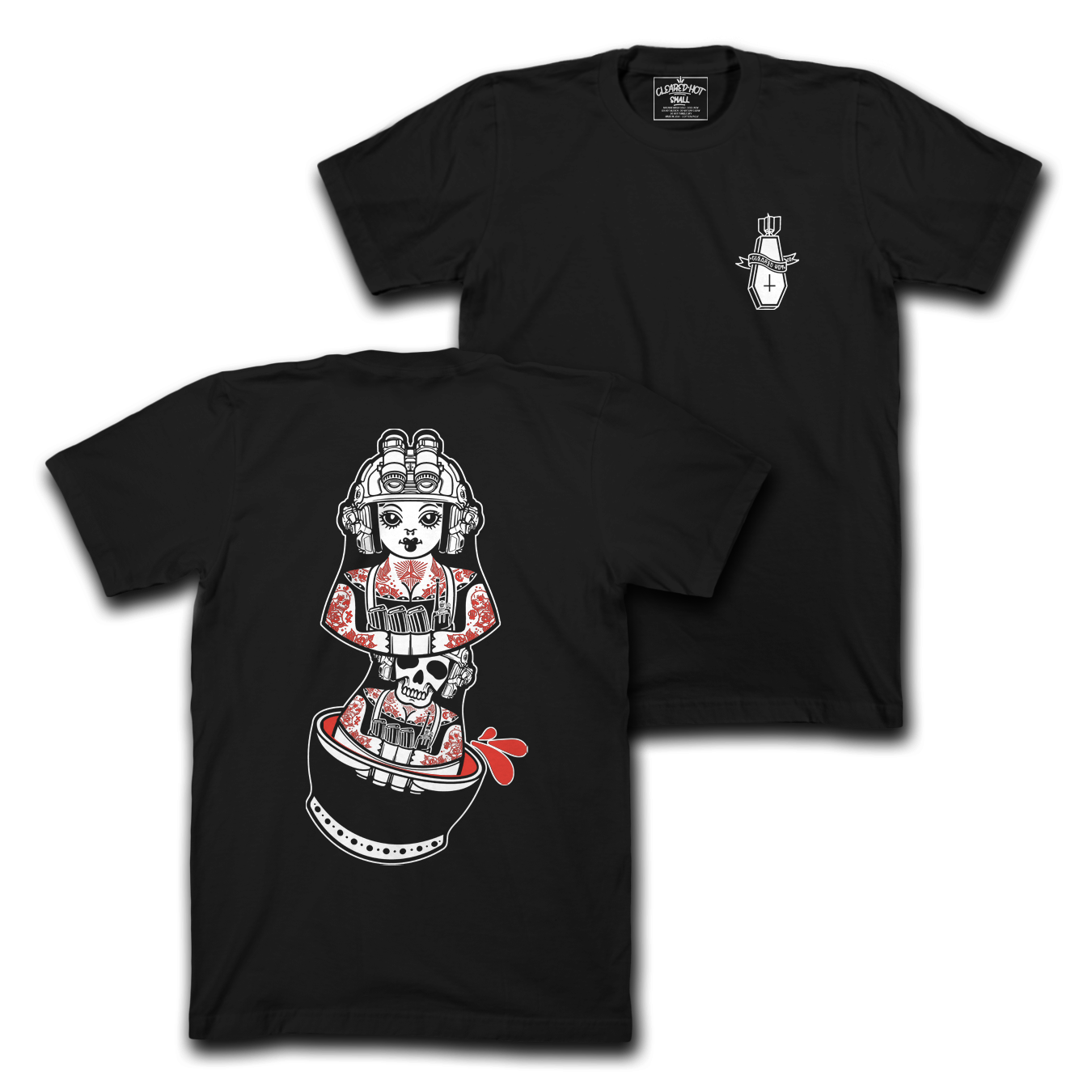 RUSSIAN WAR DOLL - BLK TEE