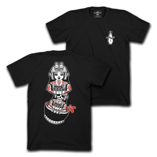 RUSSIAN WAR DOLL - BLK TEE