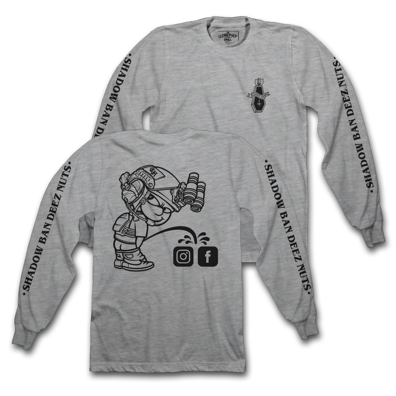 SHADOW BAN -  GREY LONGSLEEVE