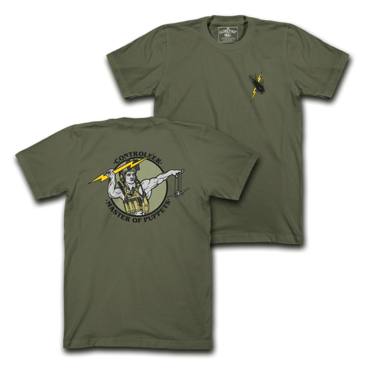 CONTROLLER MASTER OF PUPPETS  - MIL GREEN TEE
