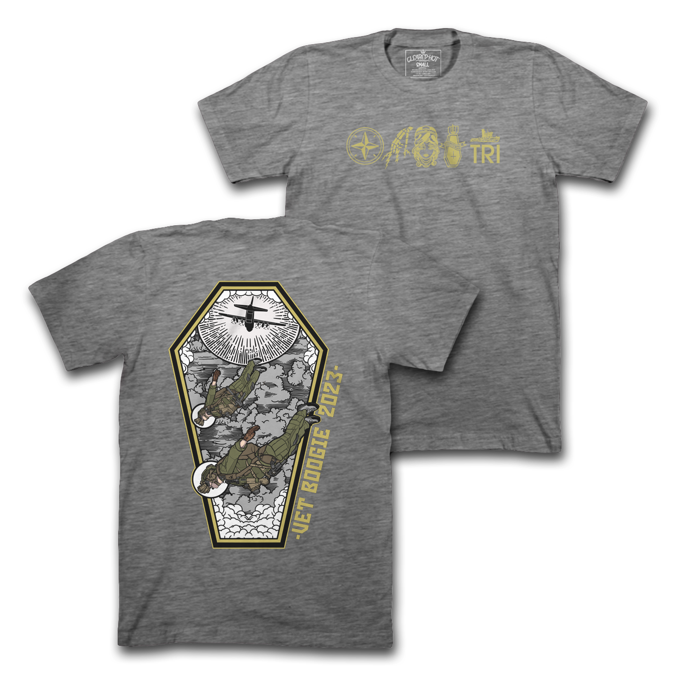 DOUBLE ANGLE - GREY TEE
