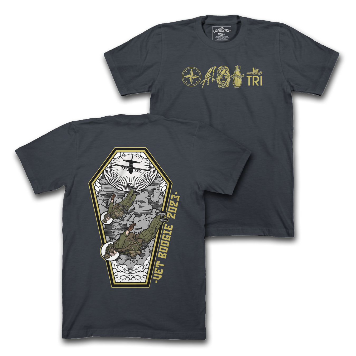 DOUBLE ANGLE - NAVY TEE