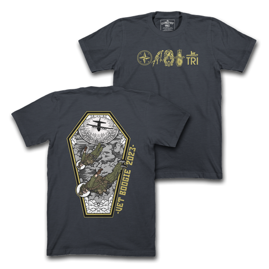 DOUBLE ANGLE - NAVY TEE